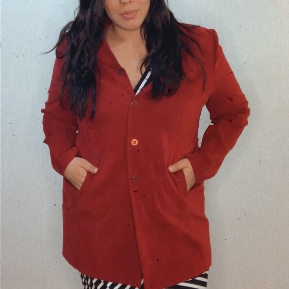 Red coat / blazer look